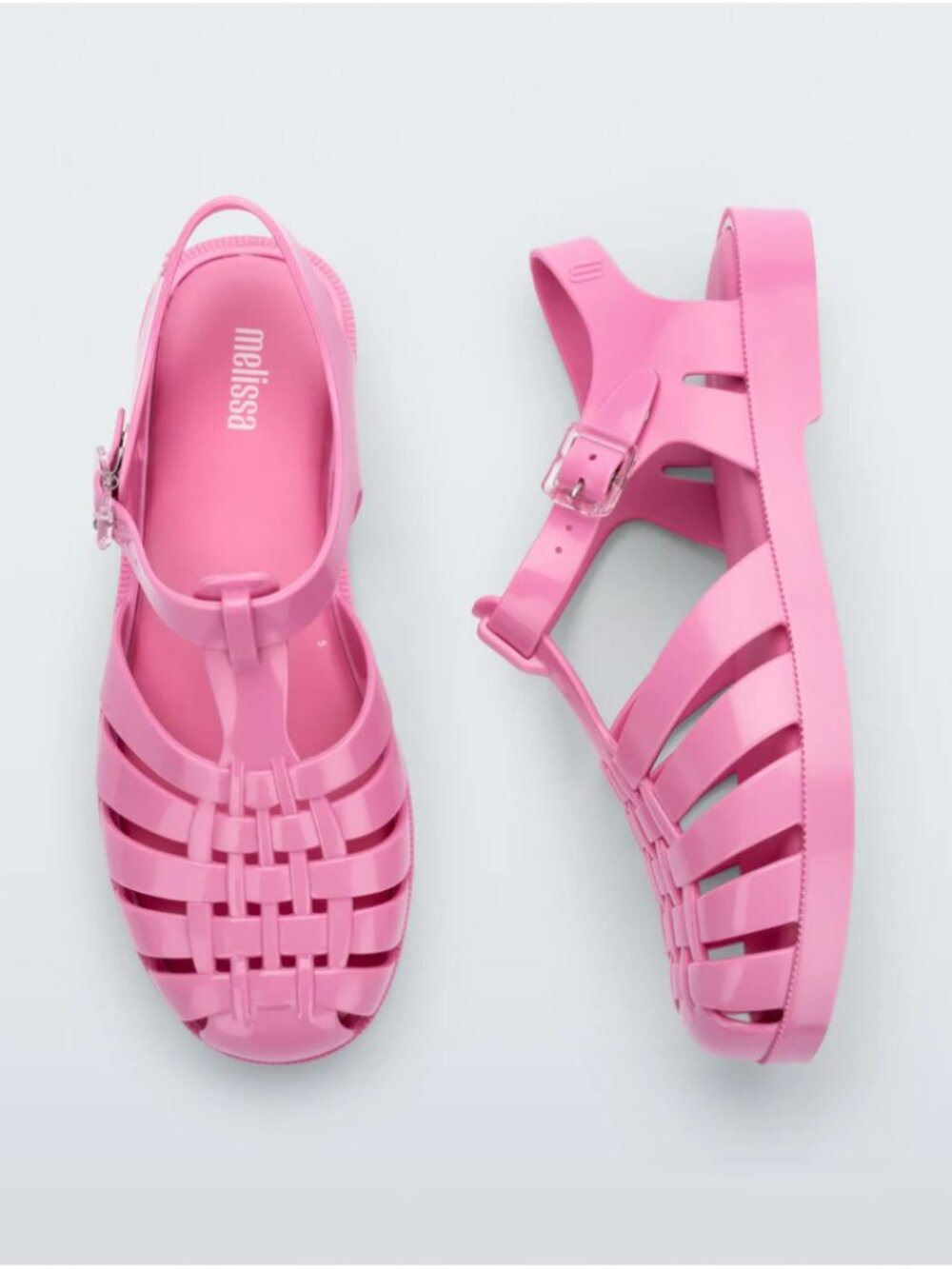 LIKE NEW Melissa Possession Sandal Gloss Pink Women's 7 Jelly Fisherman Sandal